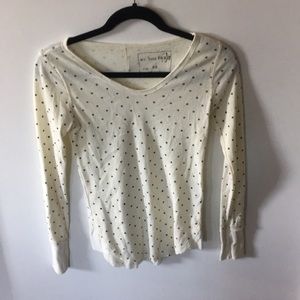 Cream thermal with Polk a dots